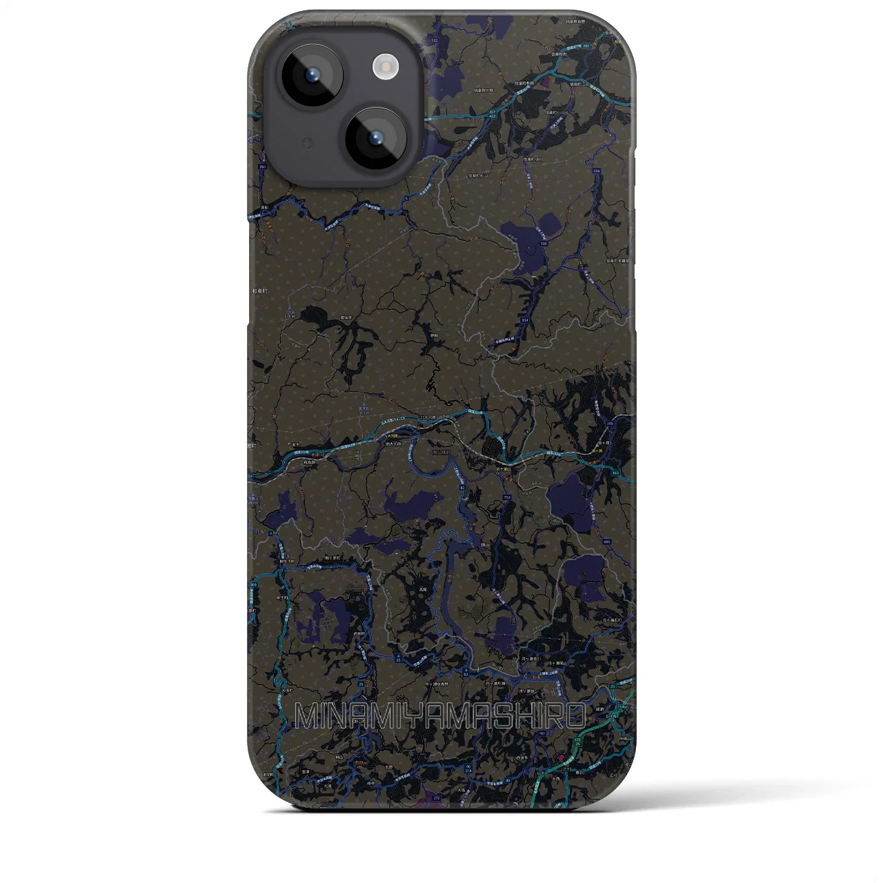 【南山城(京都府)】地図柄iPhoneケース(バックカバータイプ)