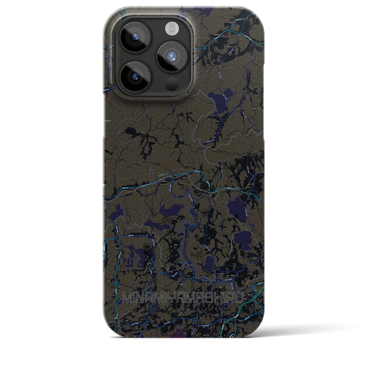 【南山城(京都府)】地図柄iPhoneケース(バックカバータイプ)