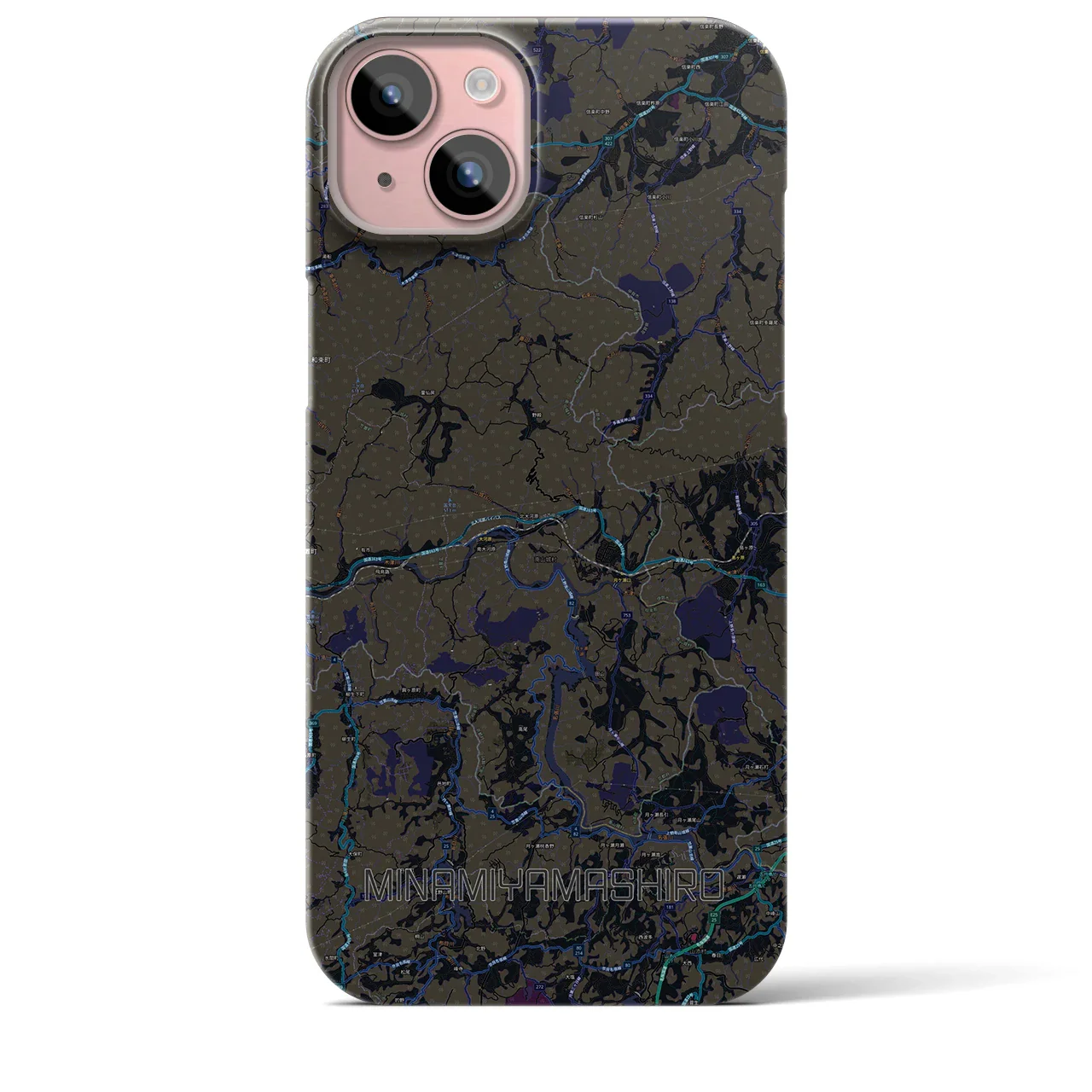 【南山城(京都府)】地図柄iPhoneケース(バックカバータイプ)