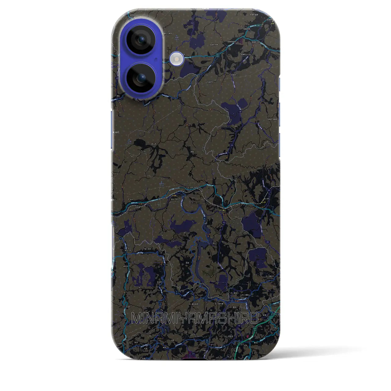 【南山城(京都府)】地図柄iPhoneケース(バックカバータイプ)