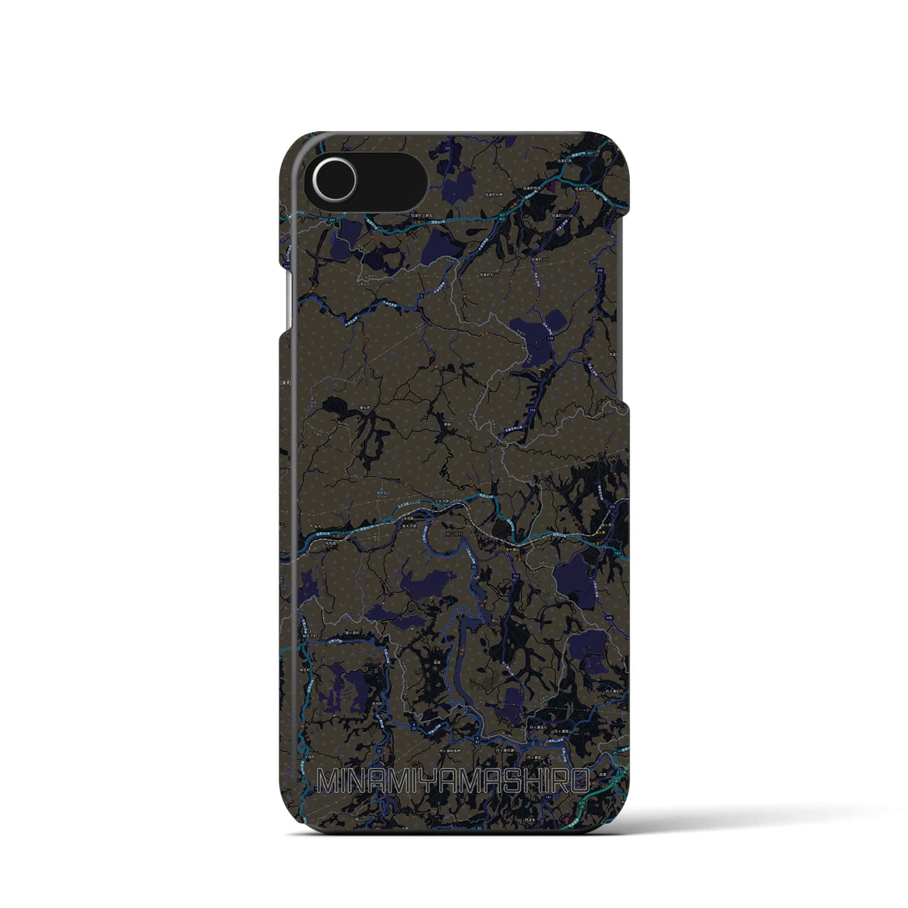 【南山城(京都府)】地図柄iPhoneケース(バックカバータイプ)