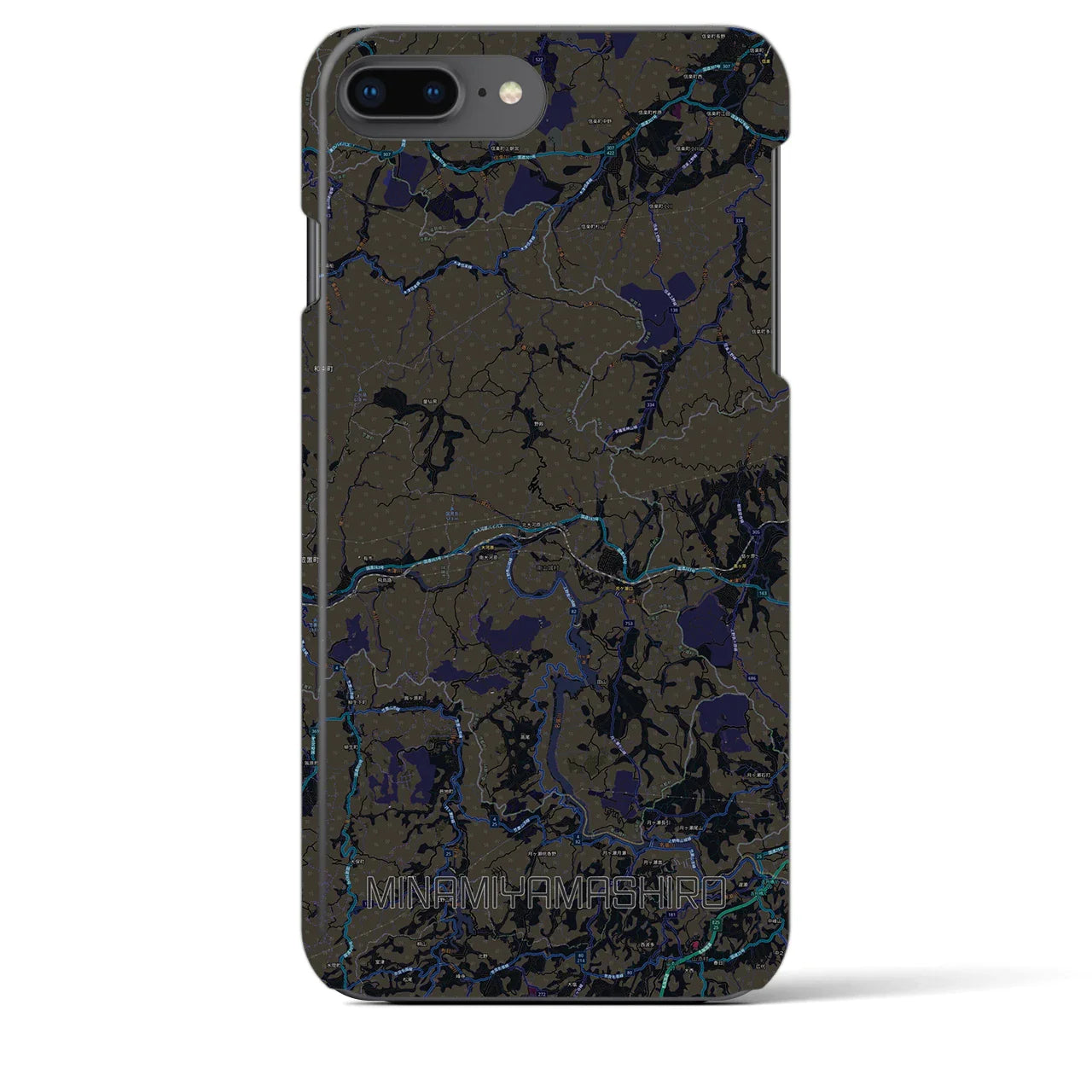【南山城(京都府)】地図柄iPhoneケース(バックカバータイプ)