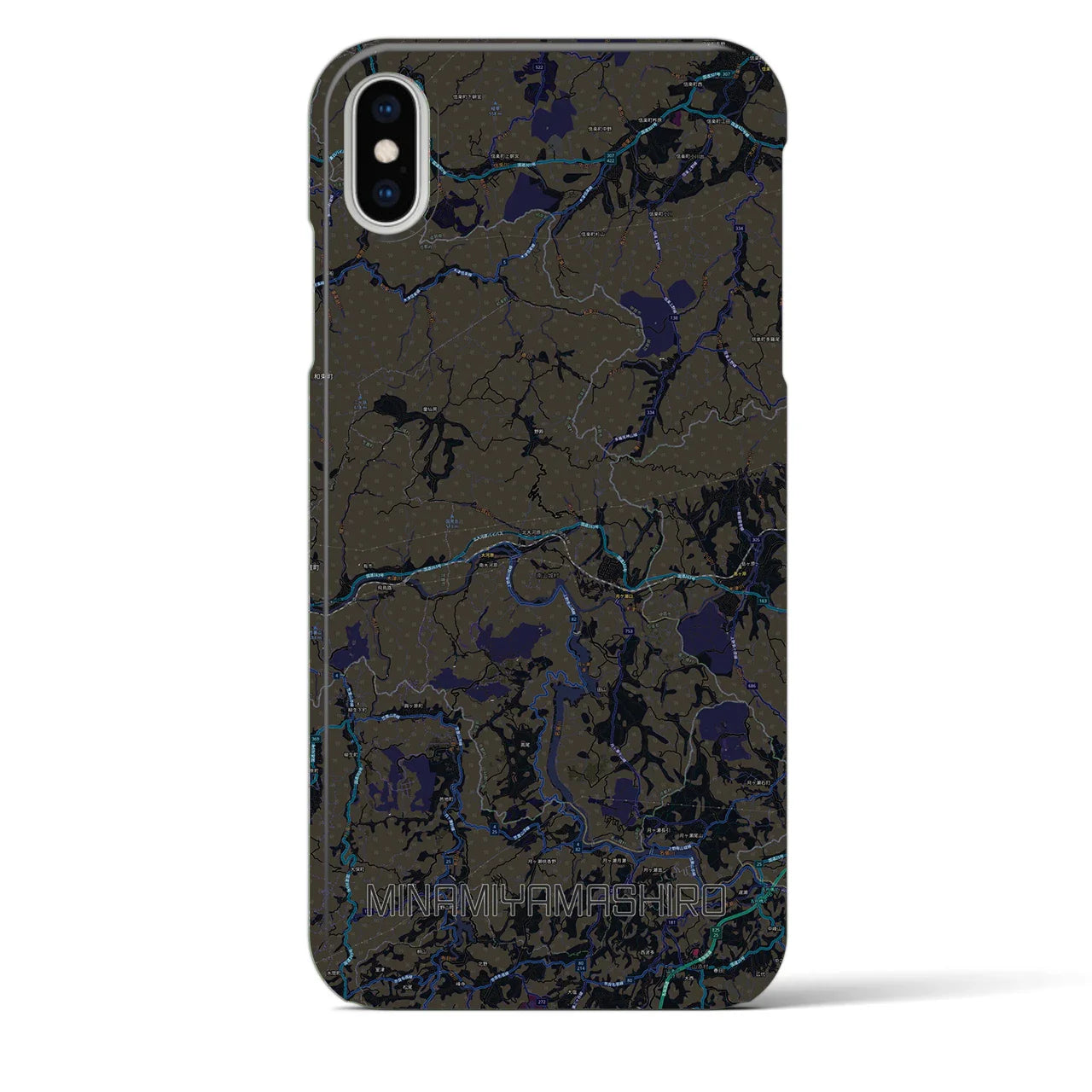 【南山城(京都府)】地図柄iPhoneケース(バックカバータイプ)