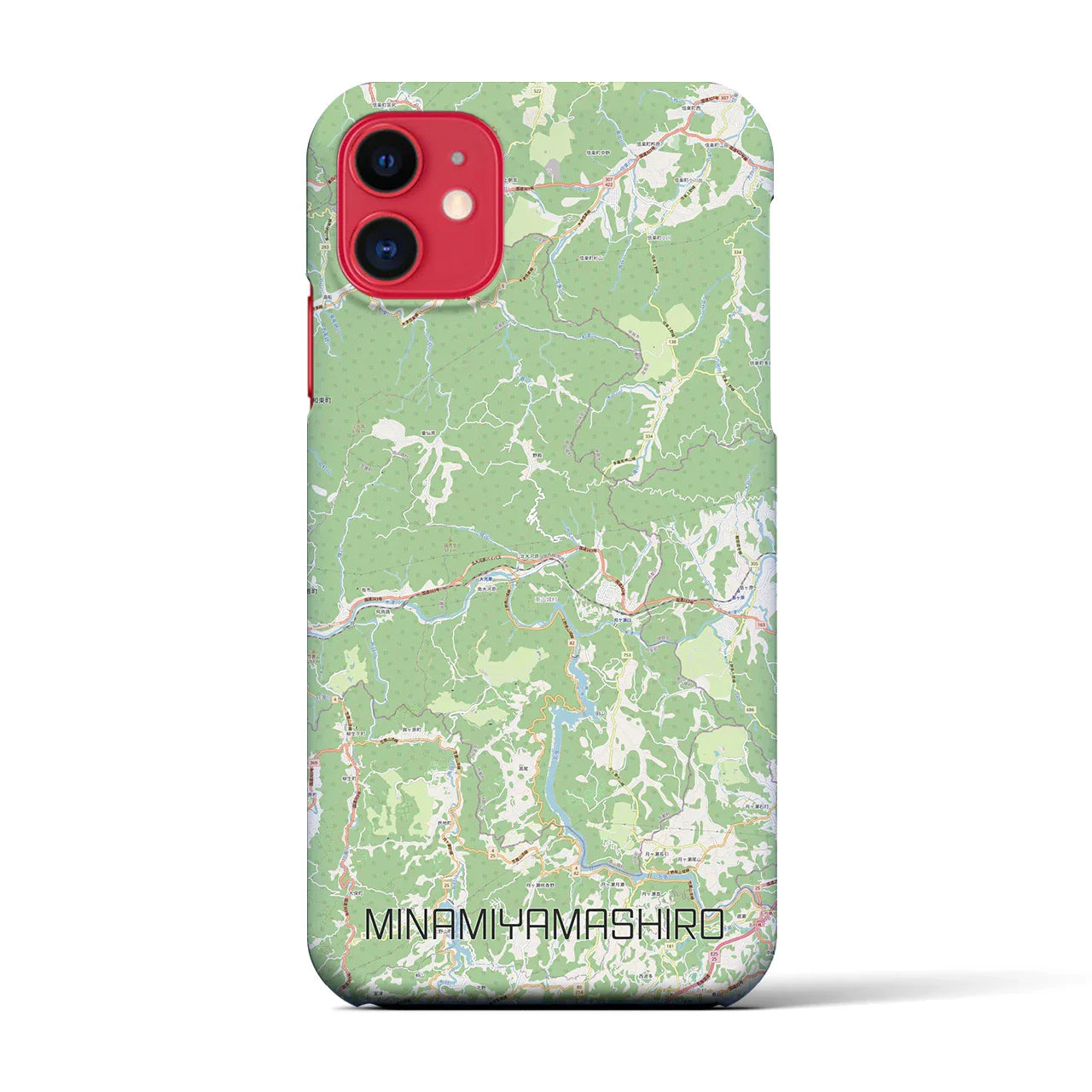 【南山城(京都府)】地図柄iPhoneケース(バックカバータイプ)