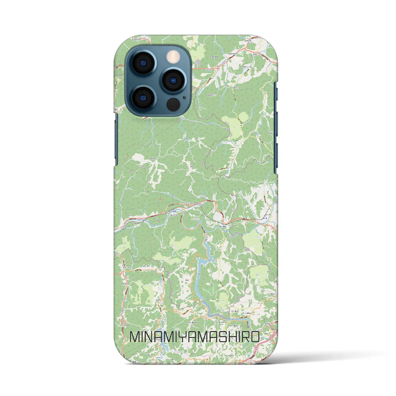 【南山城(京都府)】地図柄iPhoneケース(バックカバータイプ)
