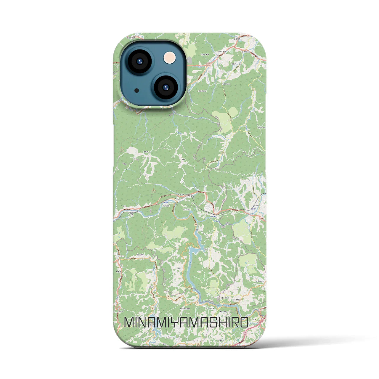 【南山城(京都府)】地図柄iPhoneケース(バックカバータイプ)