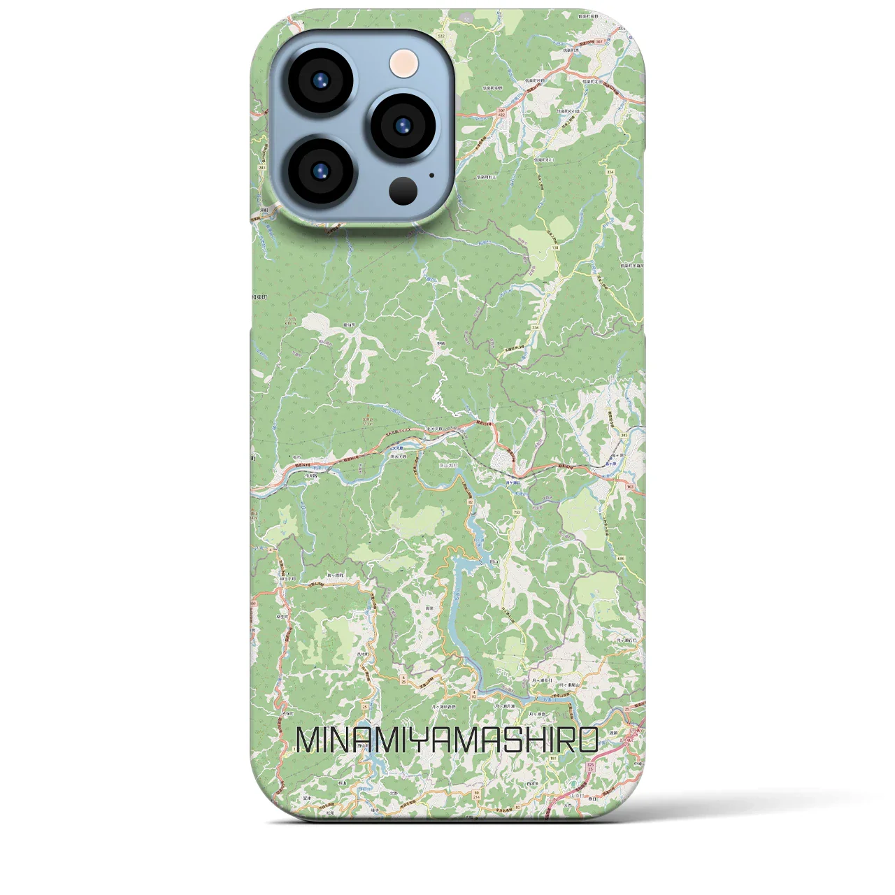 【南山城(京都府)】地図柄iPhoneケース(バックカバータイプ)