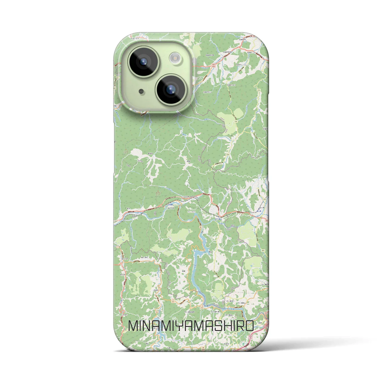 【南山城(京都府)】地図柄iPhoneケース(バックカバータイプ)