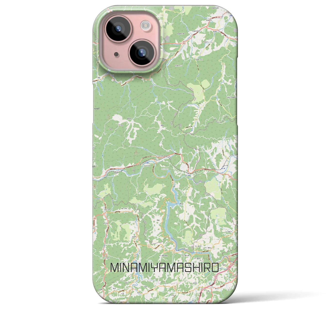 【南山城(京都府)】地図柄iPhoneケース(バックカバータイプ)