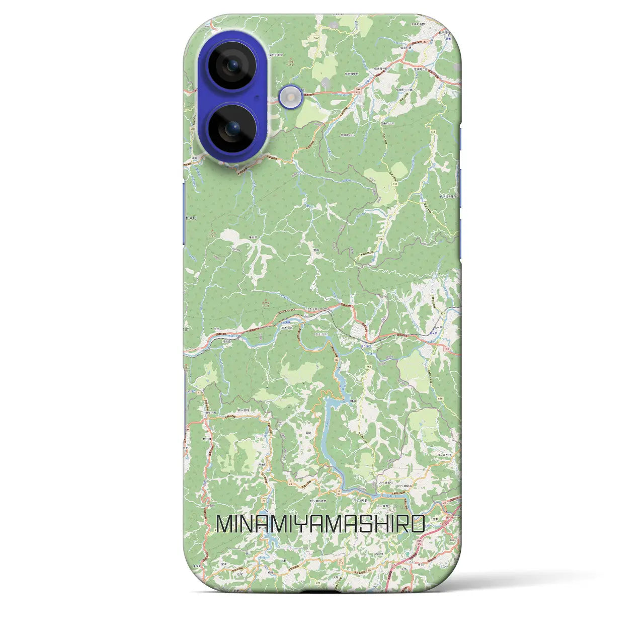 【南山城(京都府)】地図柄iPhoneケース(バックカバータイプ)ナチュラル・iPhone 16 Pro Max 用