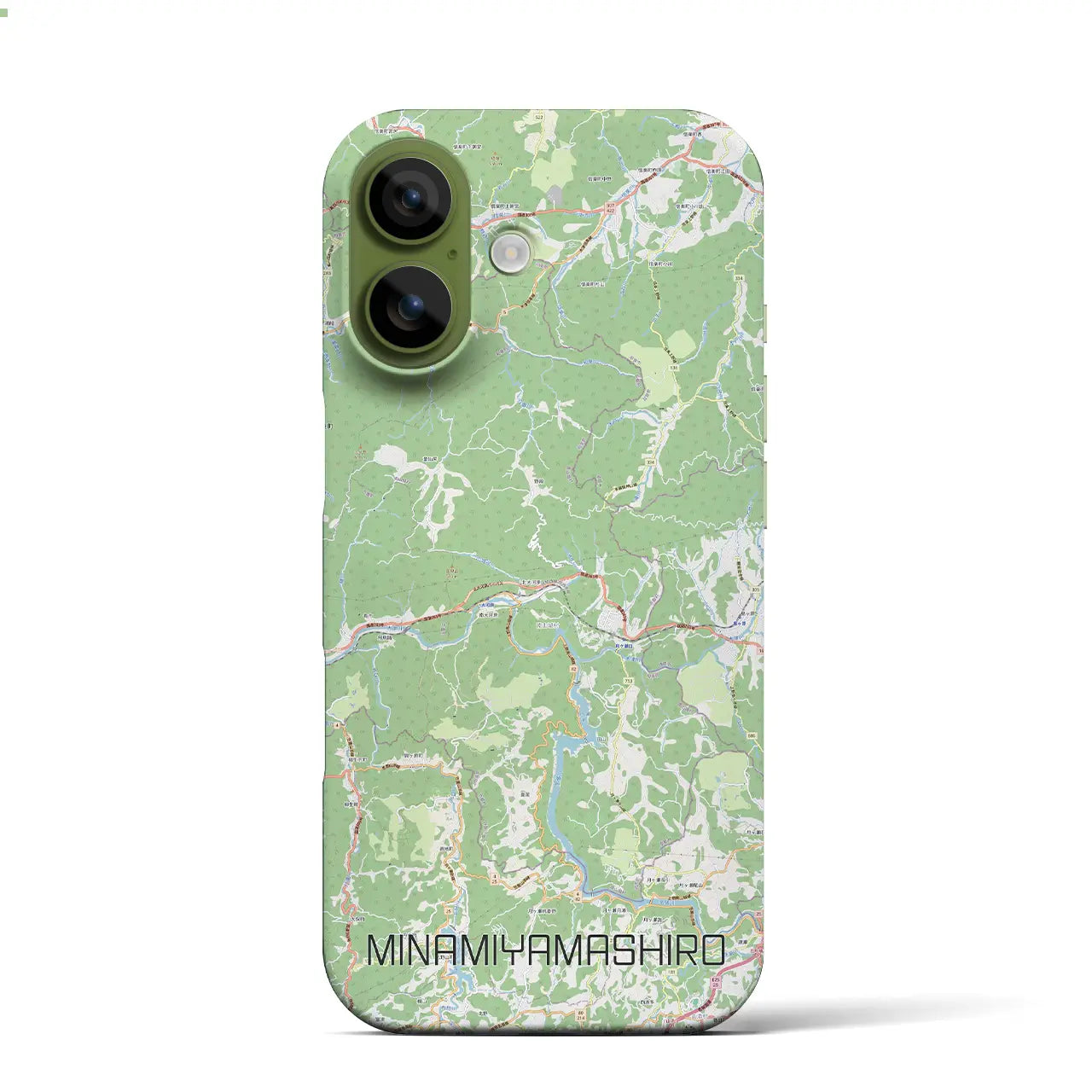 【南山城(京都府)】地図柄iPhoneケース(バックカバータイプ)