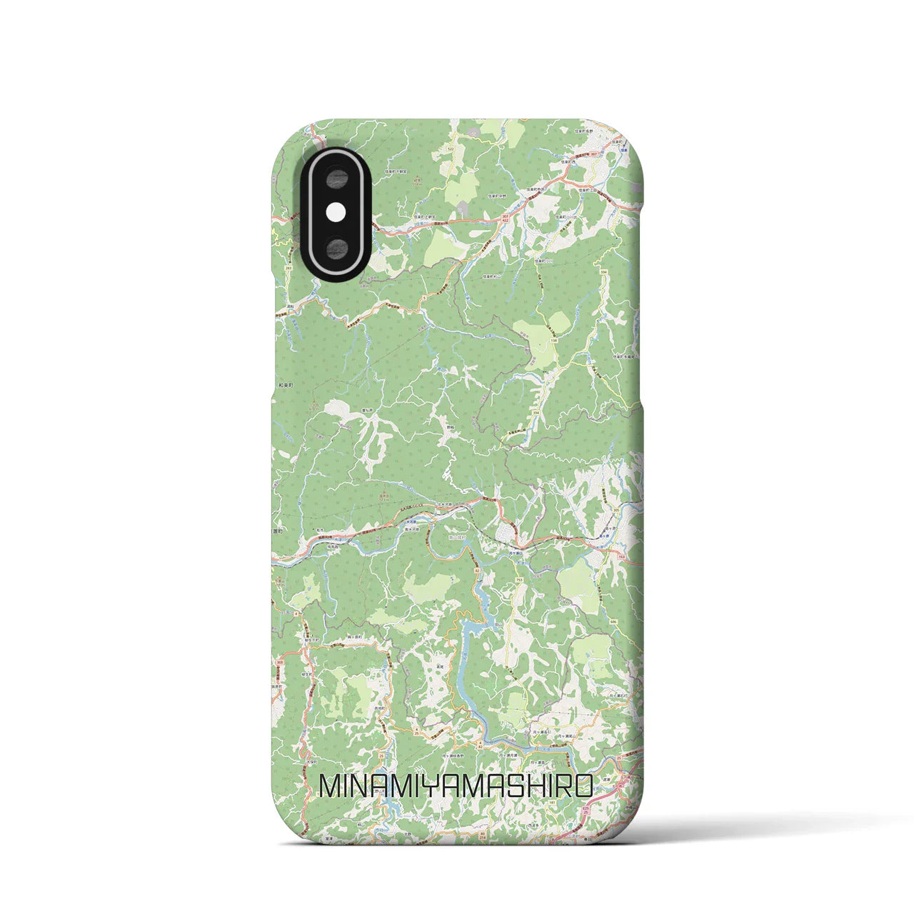 【南山城(京都府)】地図柄iPhoneケース(バックカバータイプ)