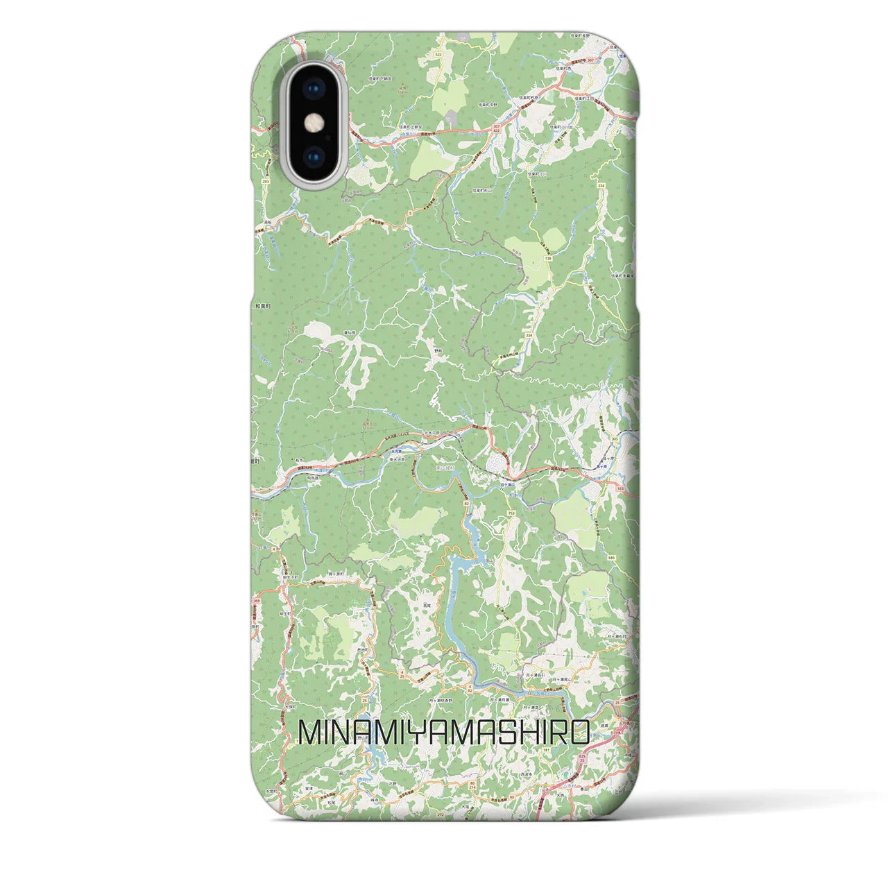 【南山城(京都府)】地図柄iPhoneケース(バックカバータイプ)
