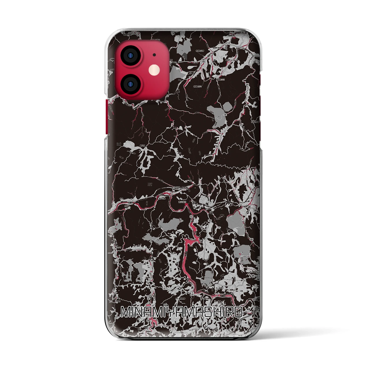 【南山城(京都府)】地図柄iPhoneケース(クリアタイプ)