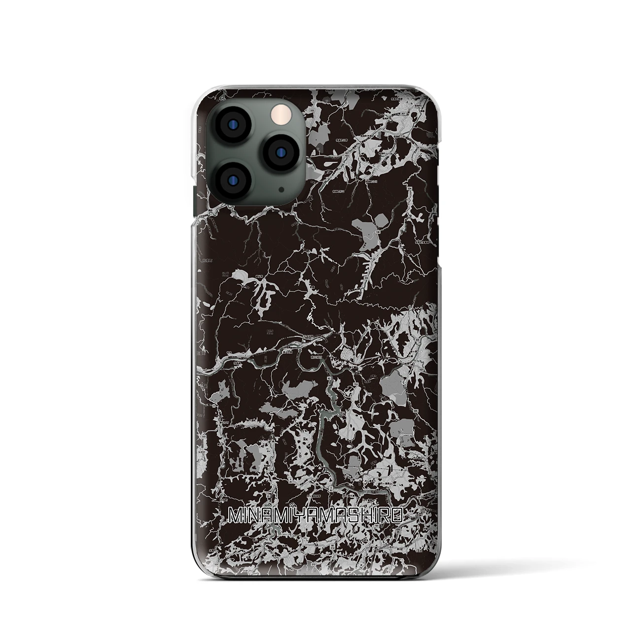 【南山城(京都府)】地図柄iPhoneケース(クリアタイプ)