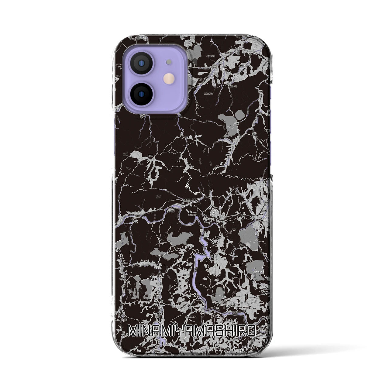 【南山城(京都府)】地図柄iPhoneケース(クリアタイプ)