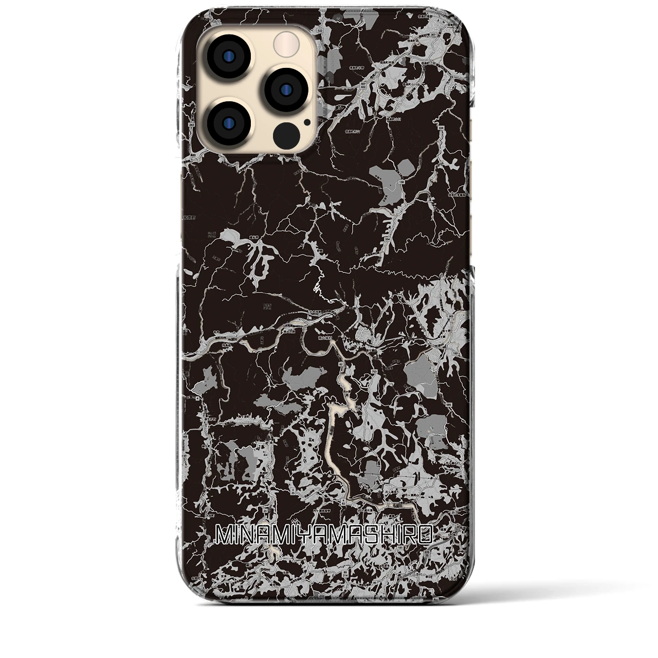 【南山城(京都府)】地図柄iPhoneケース(クリアタイプ)