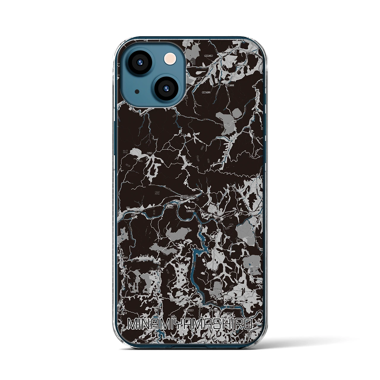 【南山城(京都府)】地図柄iPhoneケース(クリアタイプ)