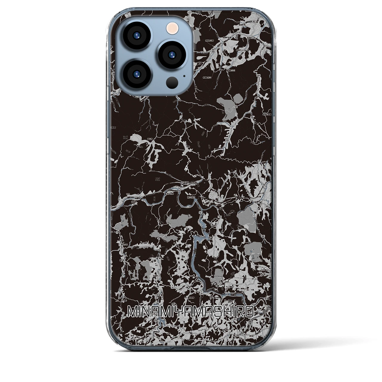 【南山城(京都府)】地図柄iPhoneケース(クリアタイプ)