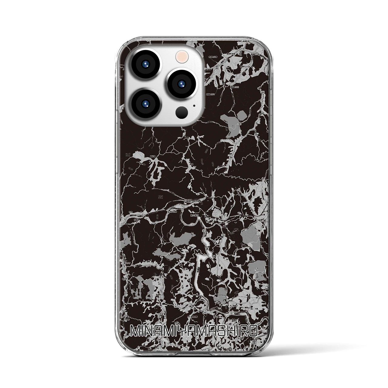 【南山城(京都府)】地図柄iPhoneケース(クリアタイプ)