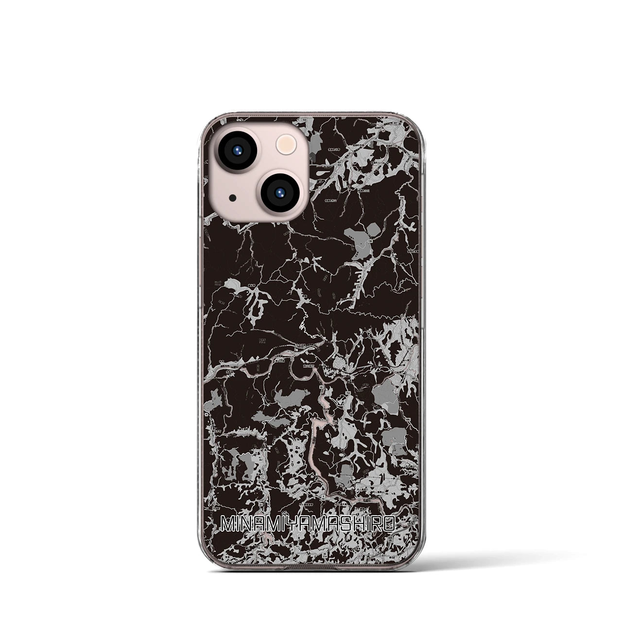 【南山城(京都府)】地図柄iPhoneケース(クリアタイプ)