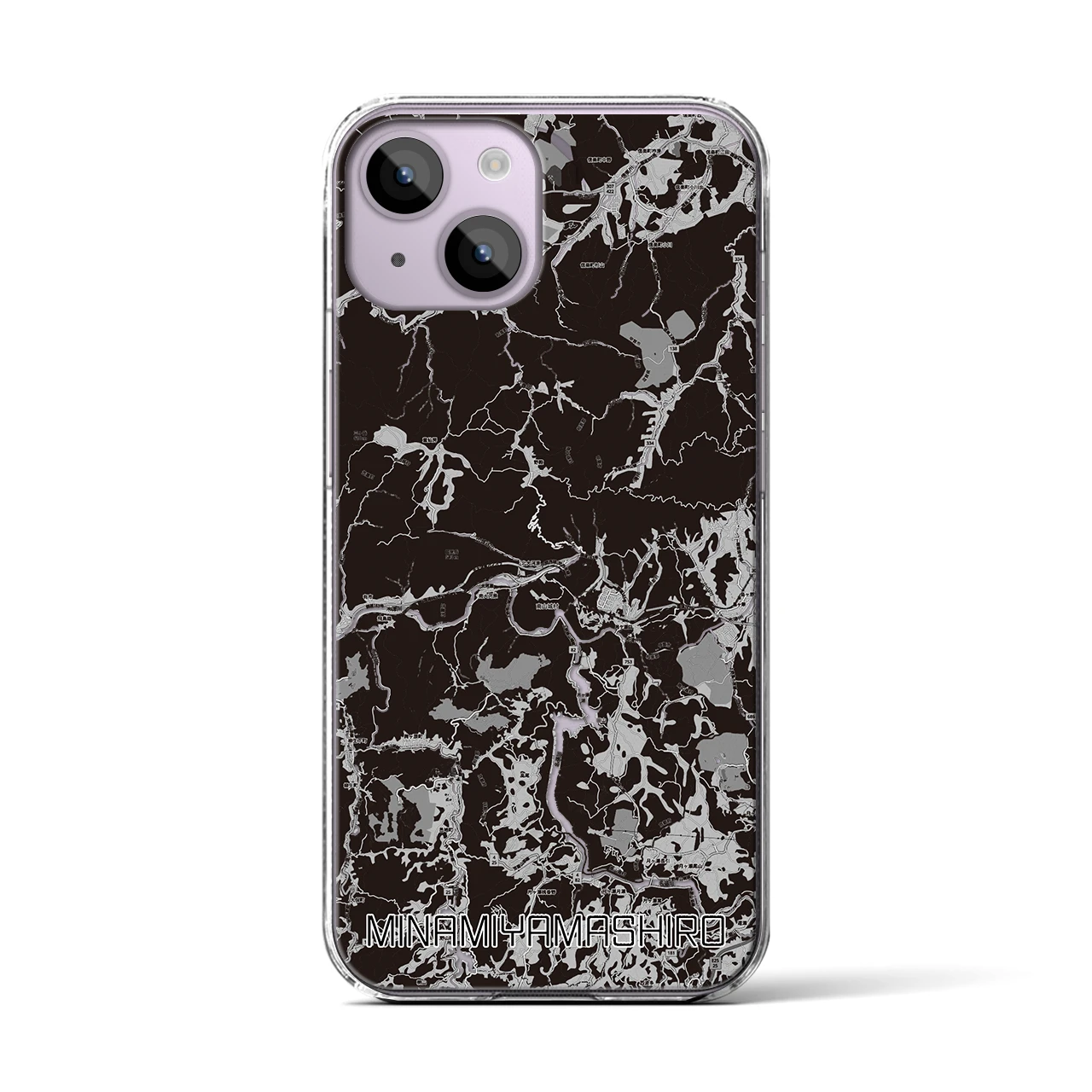 【南山城(京都府)】地図柄iPhoneケース(クリアタイプ)