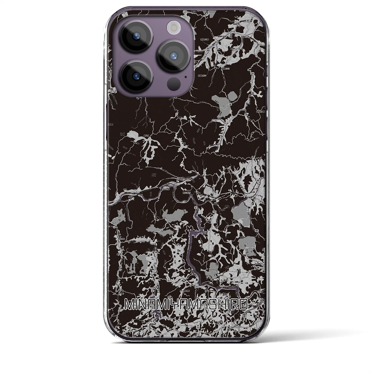 【南山城(京都府)】地図柄iPhoneケース(クリアタイプ)