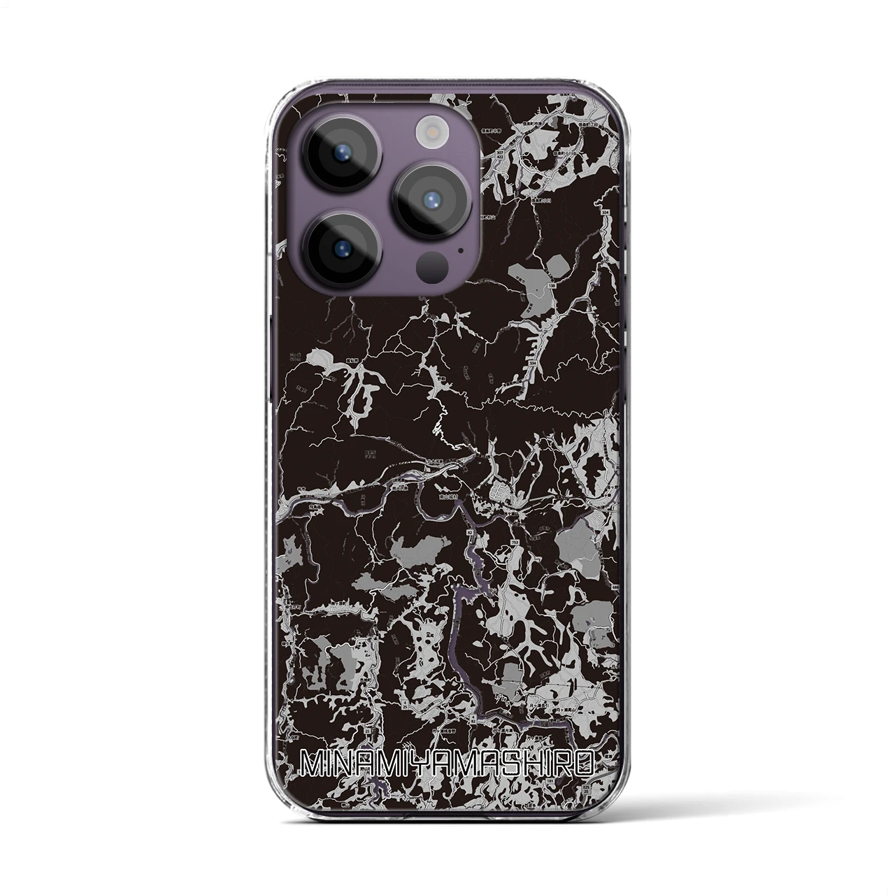 【南山城(京都府)】地図柄iPhoneケース(クリアタイプ)