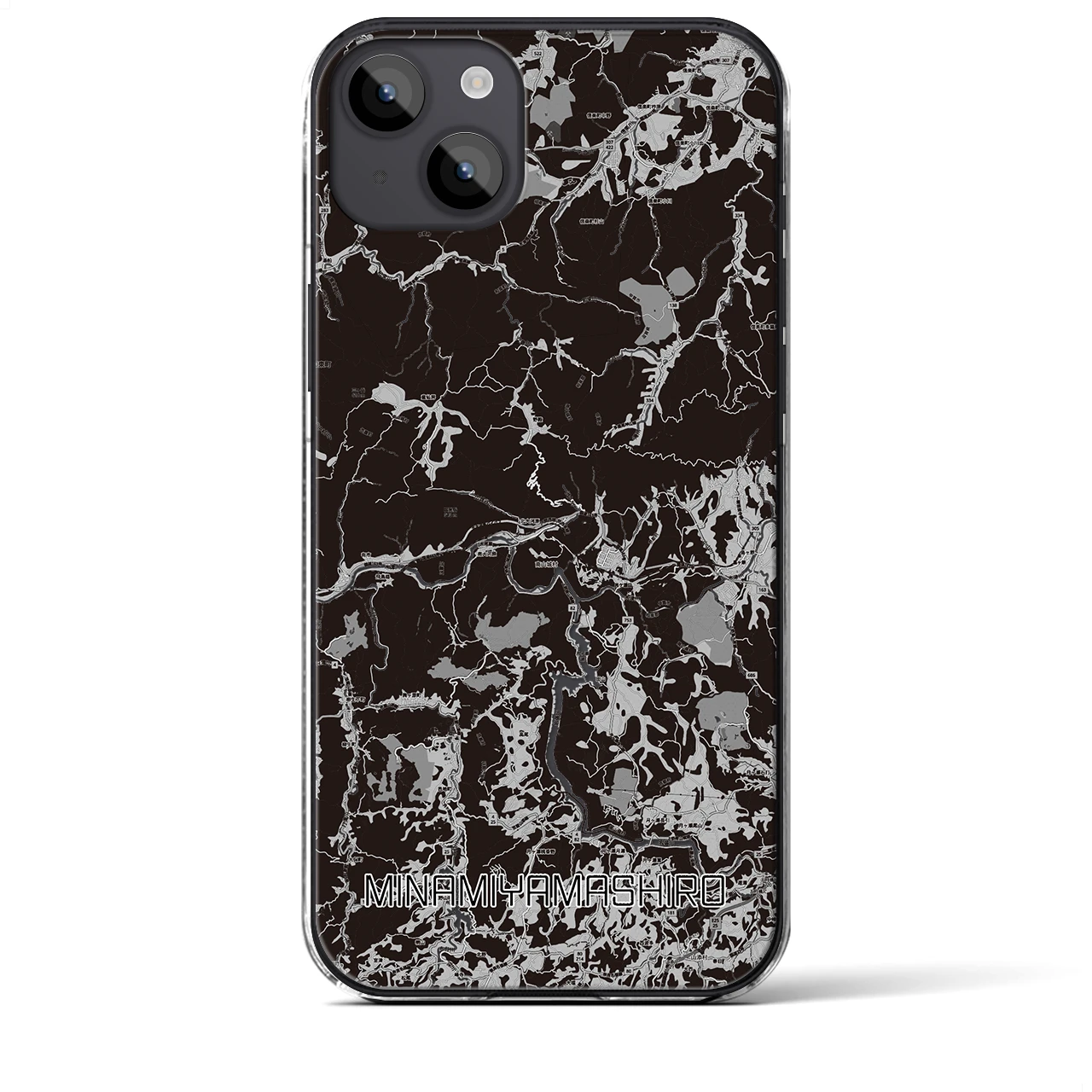 【南山城(京都府)】地図柄iPhoneケース(クリアタイプ)