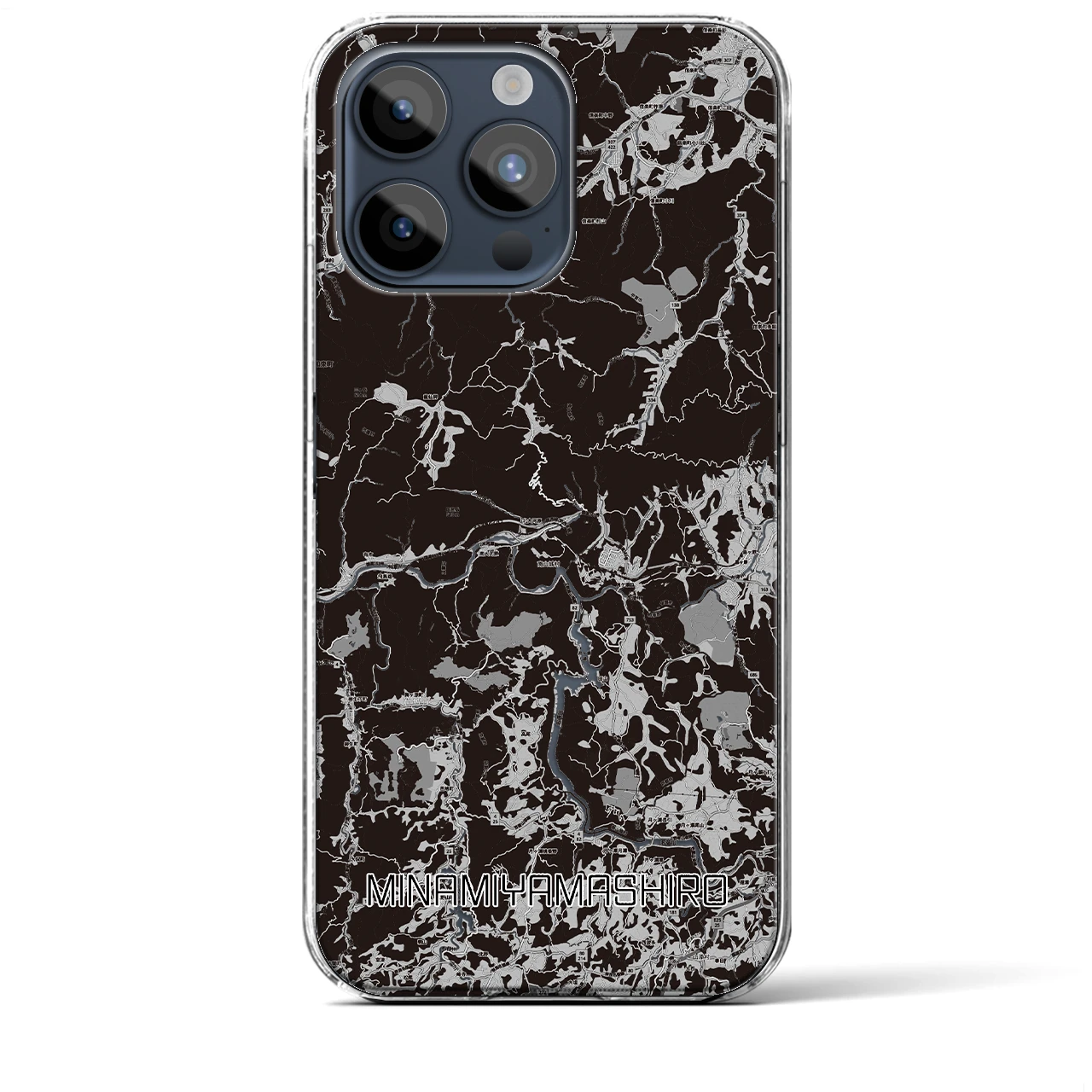 【南山城(京都府)】地図柄iPhoneケース(クリアタイプ)