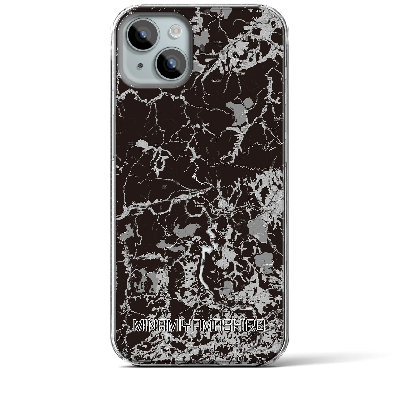 【南山城(京都府)】地図柄iPhoneケース(クリアタイプ)