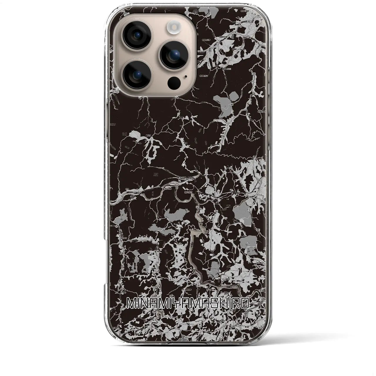 【南山城(京都府)】地図柄iPhoneケース(クリアタイプ)