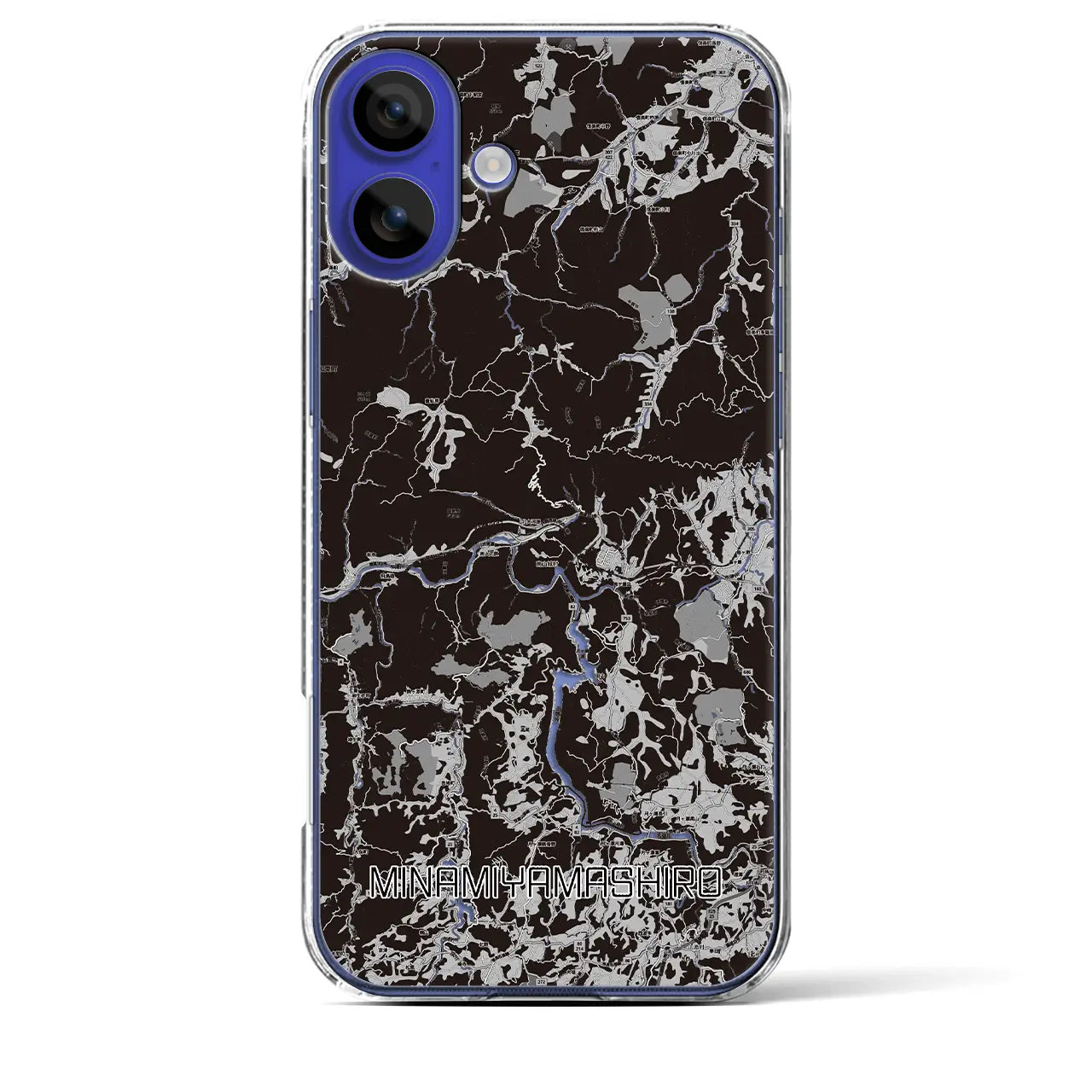 【南山城(京都府)】地図柄iPhoneケース(クリアタイプ)