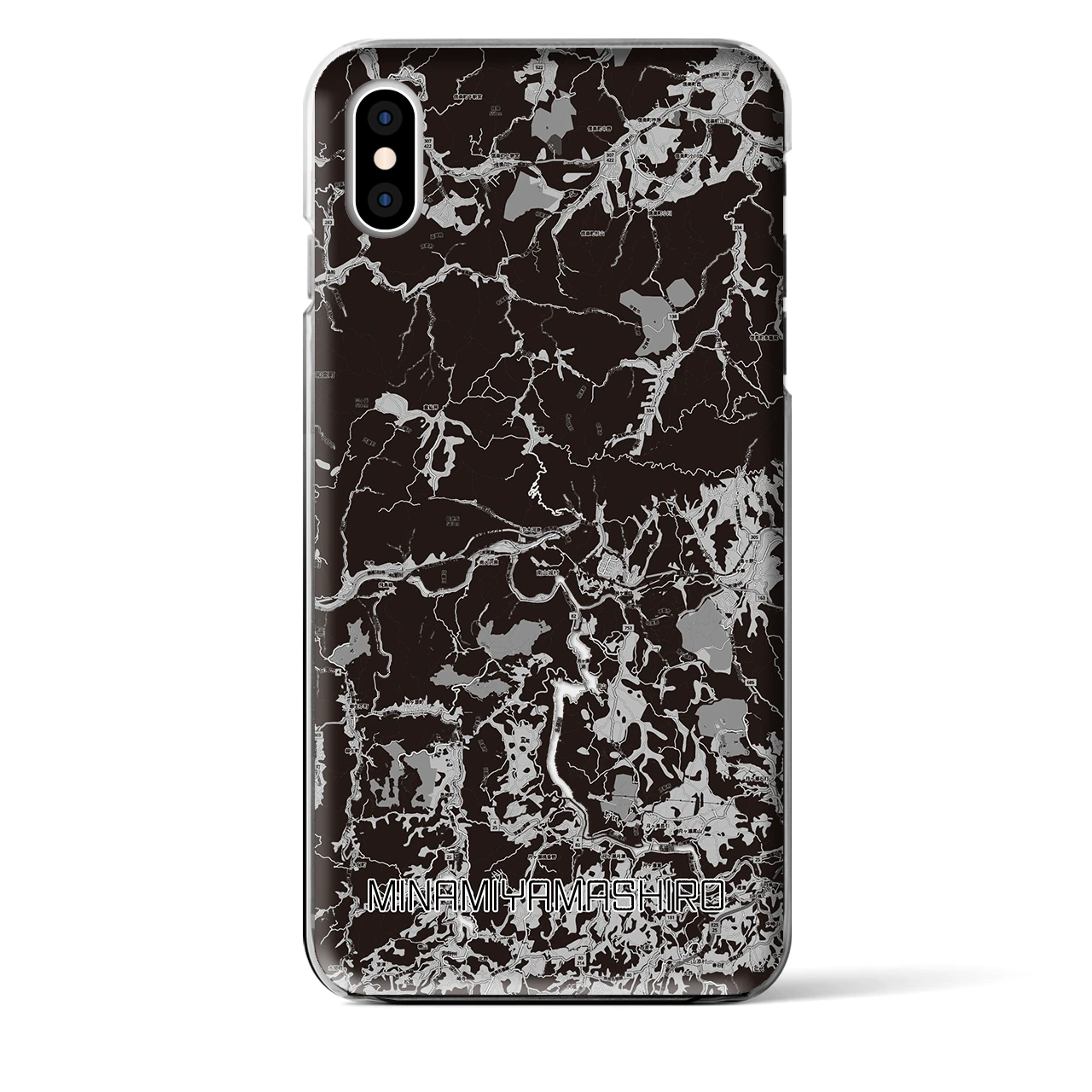 【南山城(京都府)】地図柄iPhoneケース(クリアタイプ)