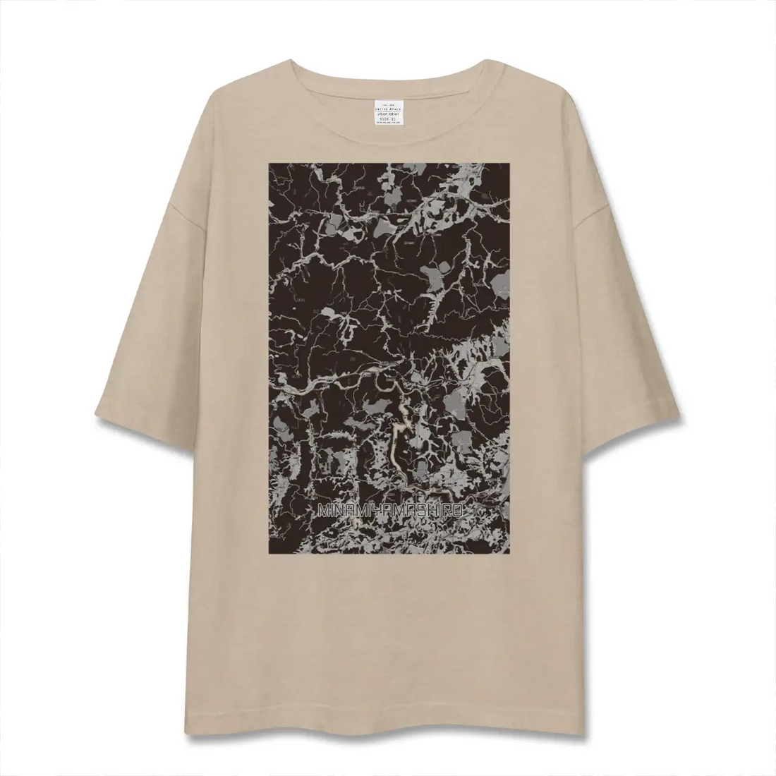 【南山城(京都府)】地図柄ビッグシルエットTシャツ