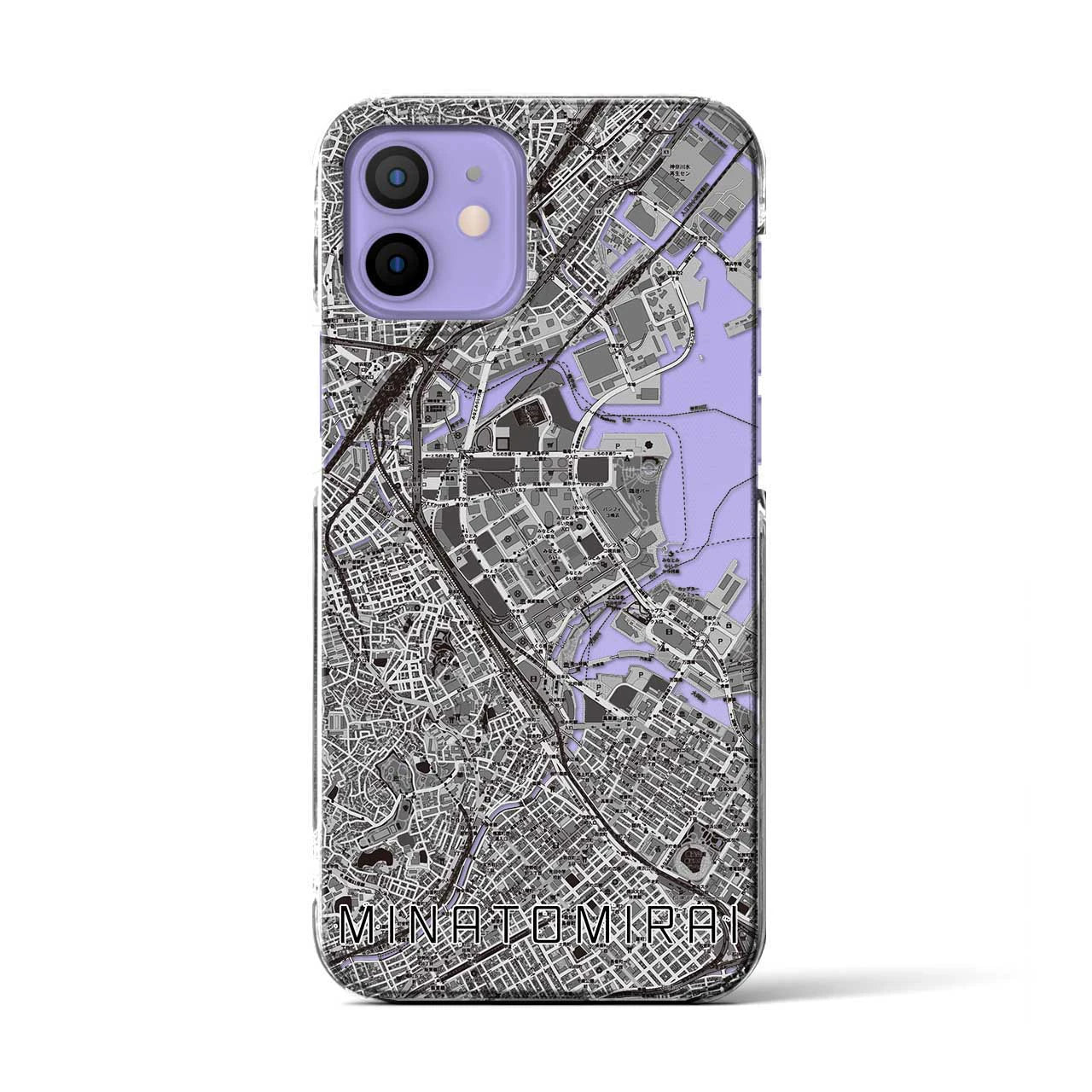 【みなとみらい(神奈川県)】地図柄iPhoneケース(クリアタイプ)