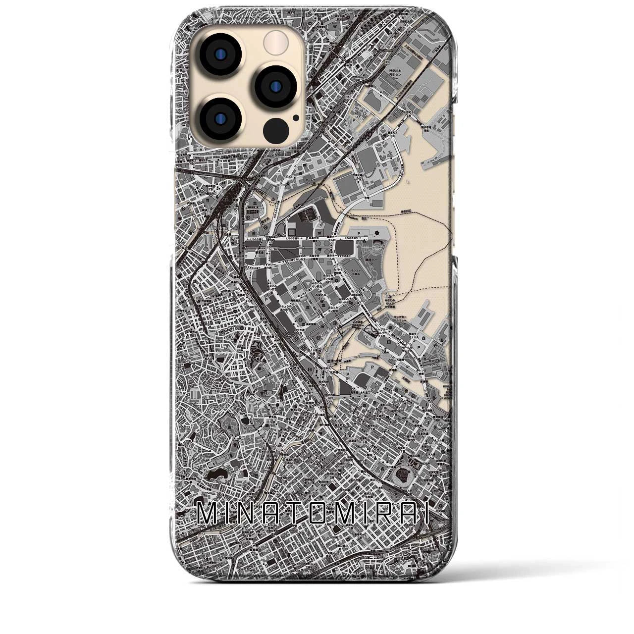 【みなとみらい(神奈川県)】地図柄iPhoneケース(クリアタイプ)