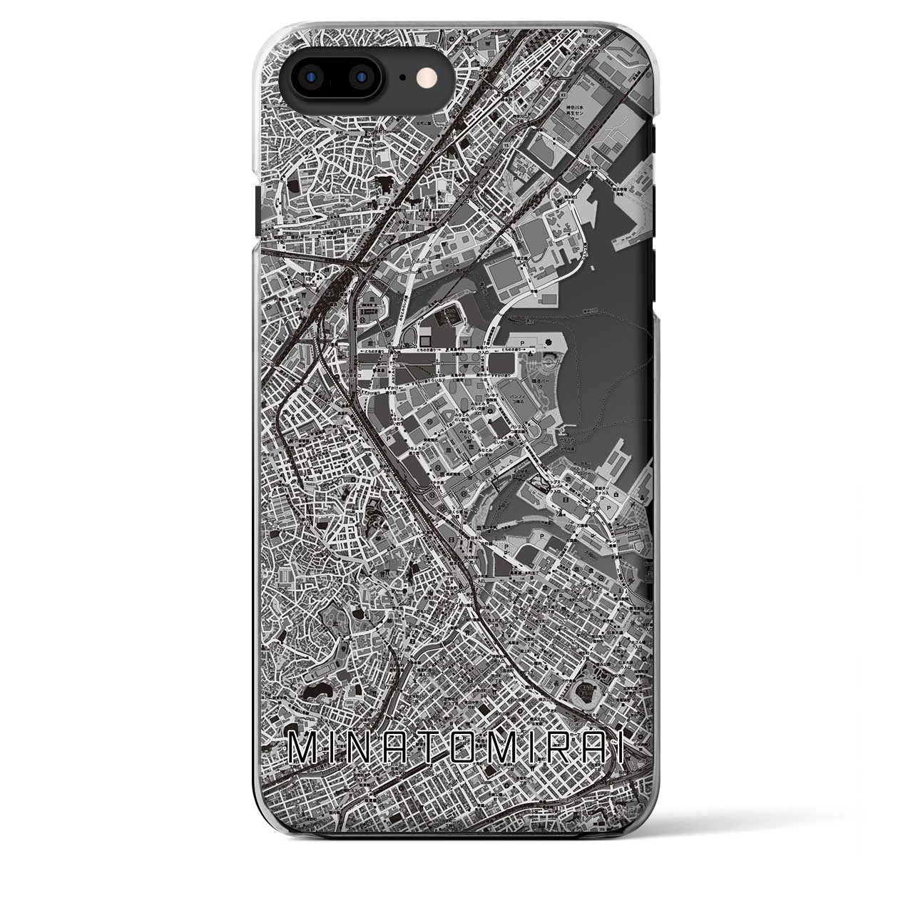 【みなとみらい(神奈川県)】地図柄iPhoneケース(クリアタイプ)