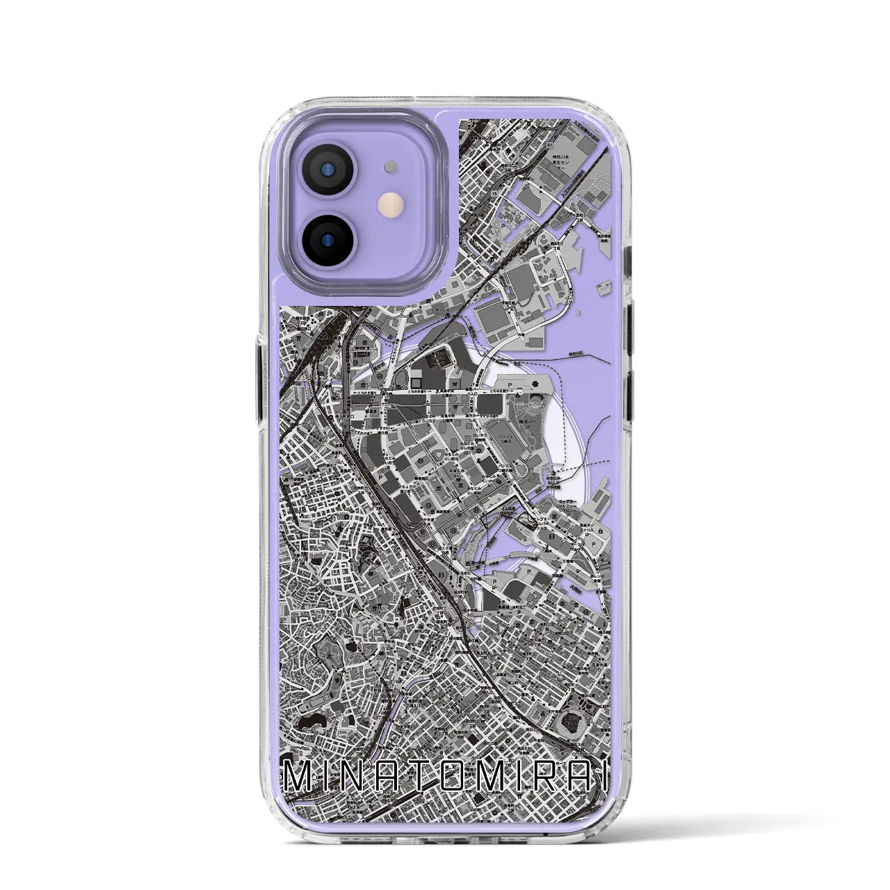 【みなとみらい(神奈川県)】地図柄iPhoneケース(MagSafeタイプ)