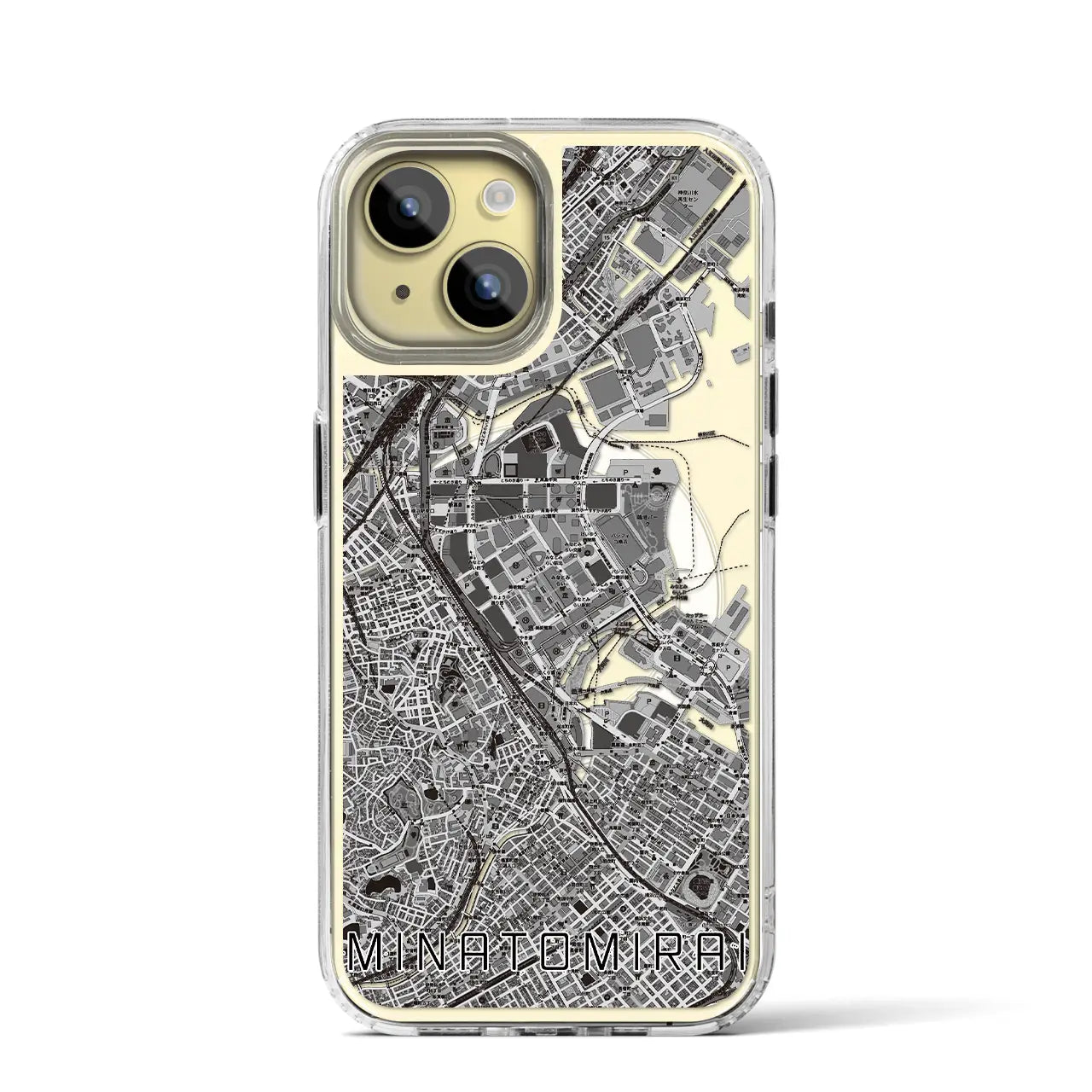【みなとみらい(神奈川県)】地図柄iPhoneケース(MagSafeタイプ)