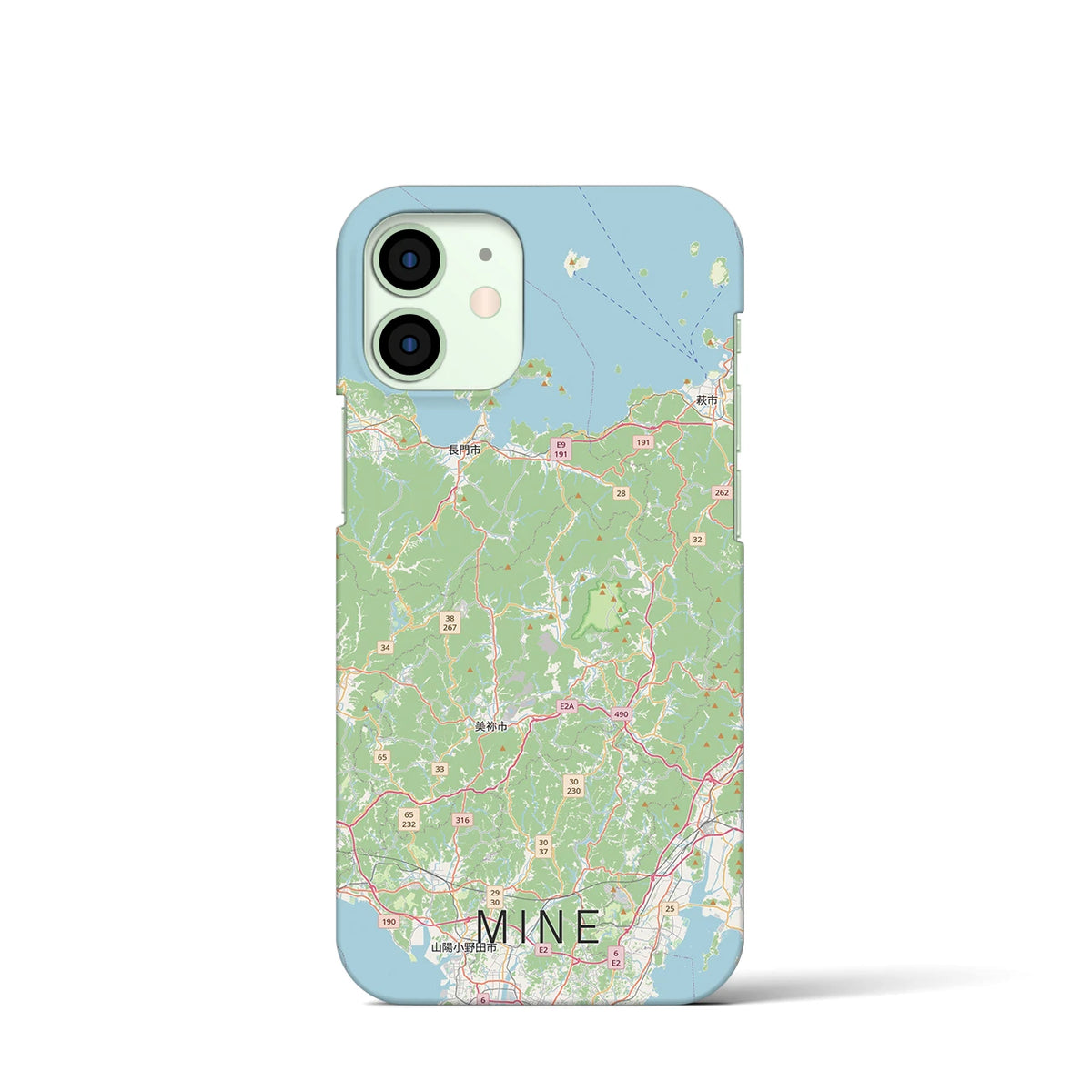 【美祢2(山口県)】地図柄iPhoneケース(バックカバータイプ)