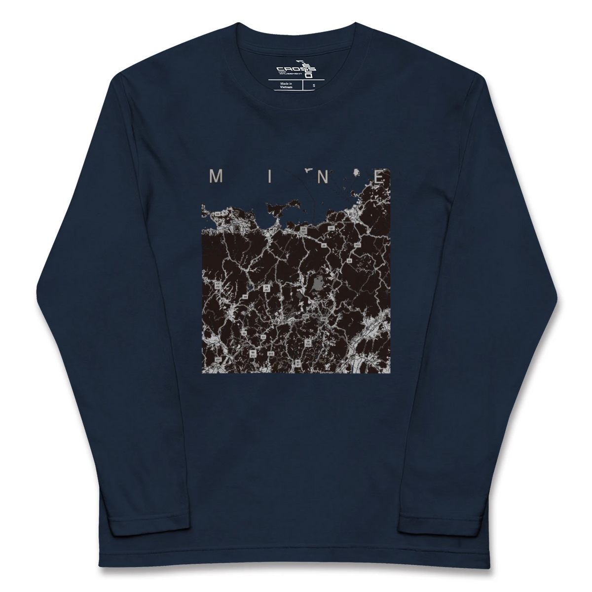 【美祢2(山口県)】地図柄ロングスリーブTシャツ