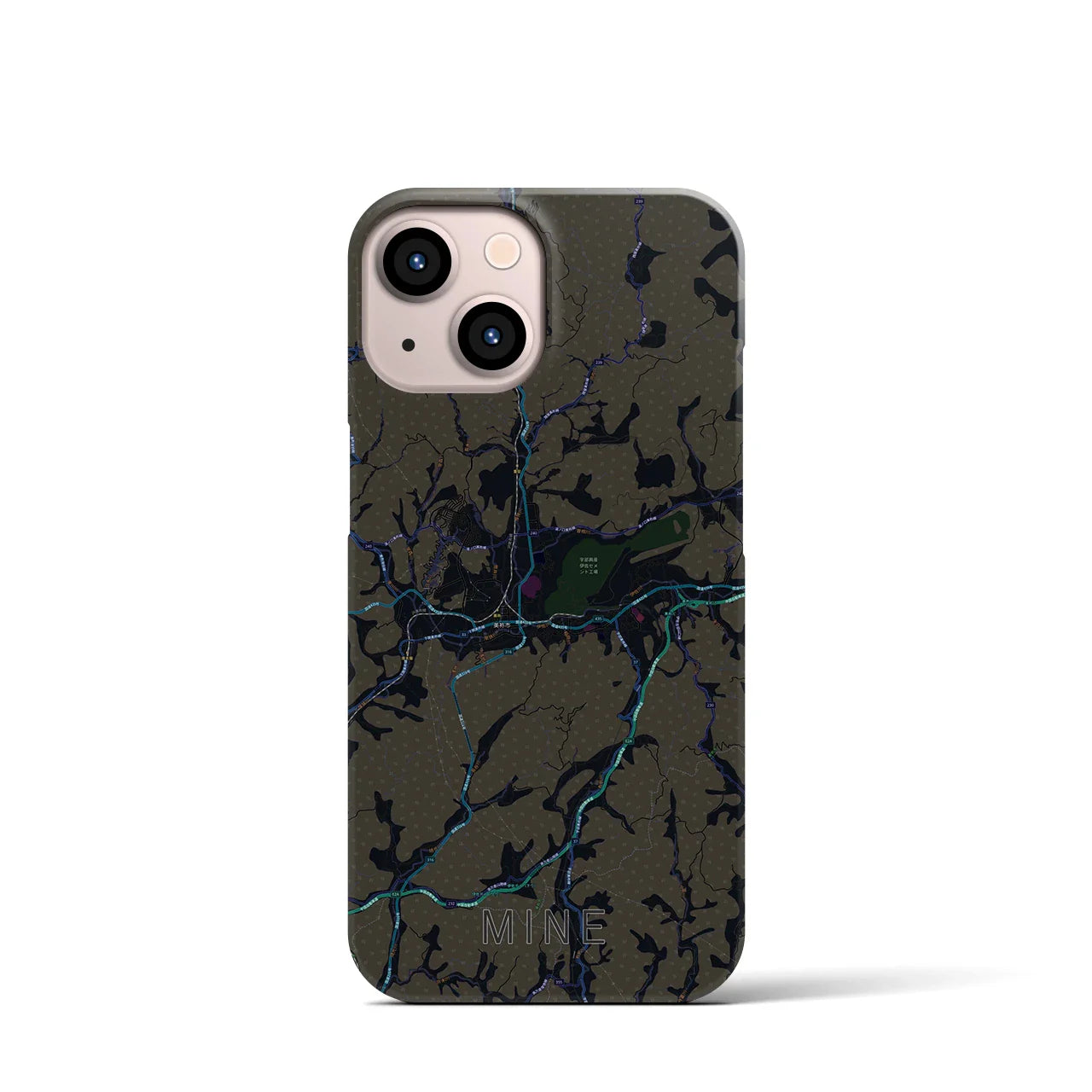 【美祢(山口県)】地図柄iPhoneケース(バックカバータイプ)