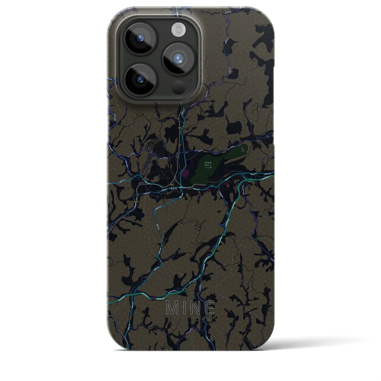 【美祢(山口県)】地図柄iPhoneケース(バックカバータイプ)