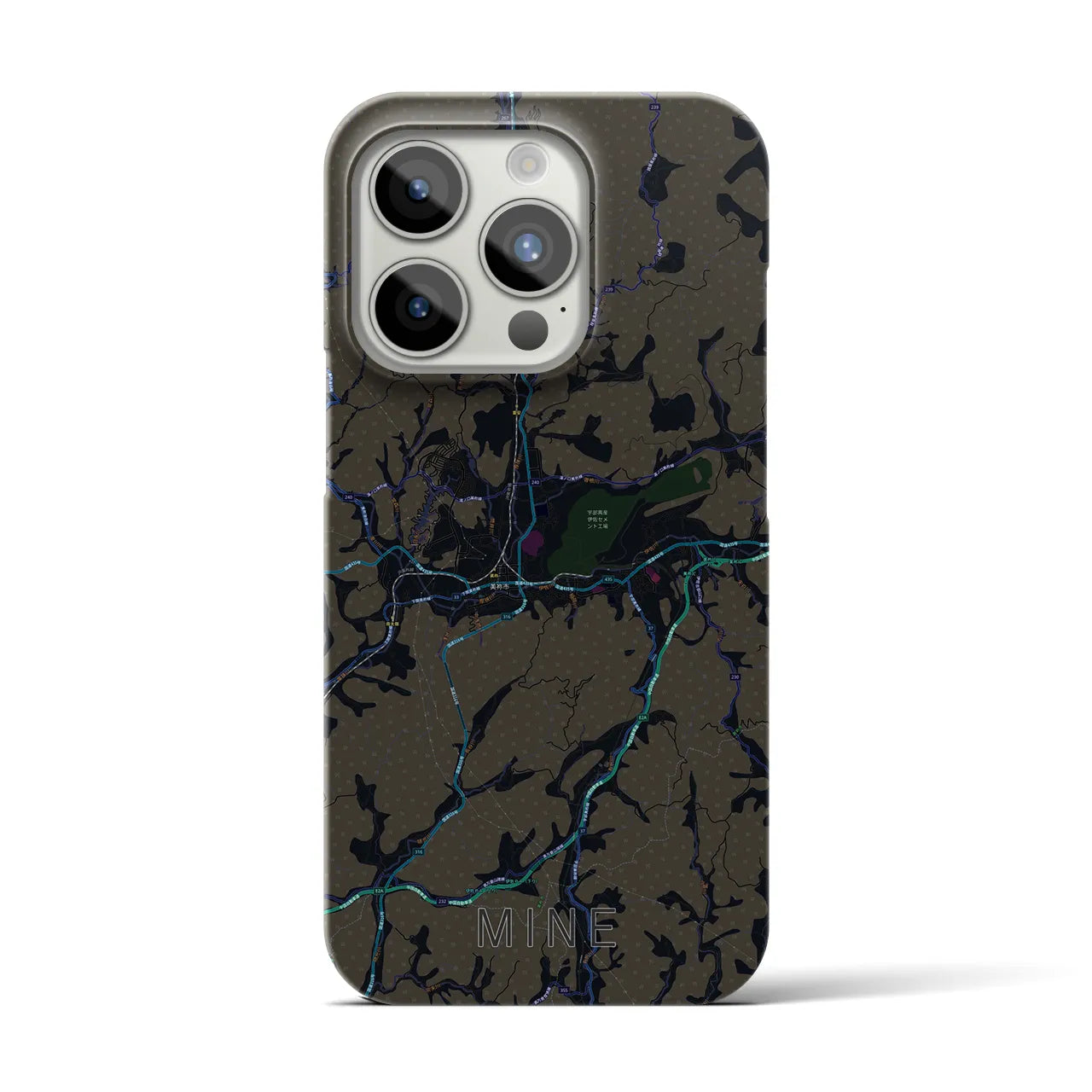 【美祢(山口県)】地図柄iPhoneケース(バックカバータイプ)