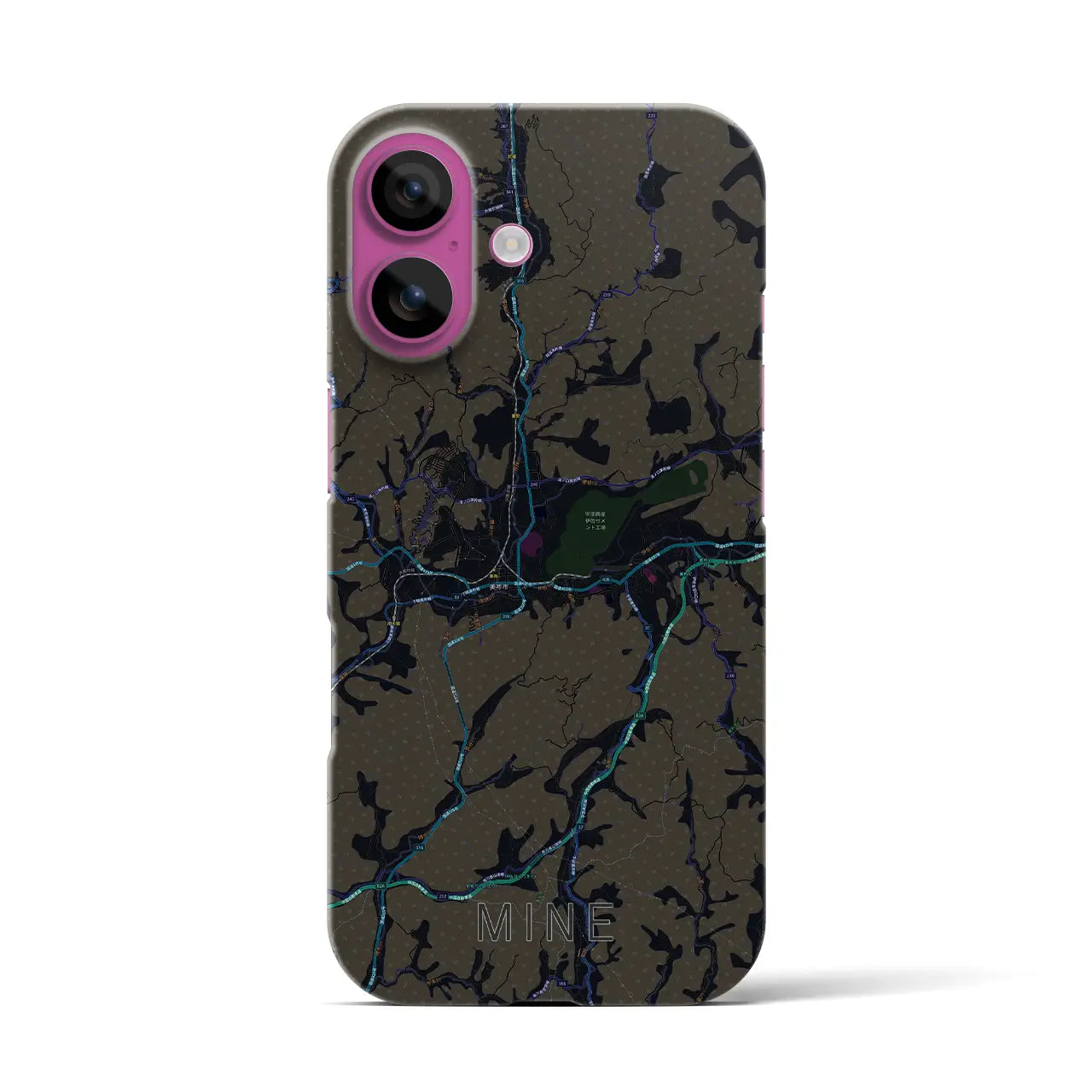 【美祢(山口県)】地図柄iPhoneケース(バックカバータイプ)