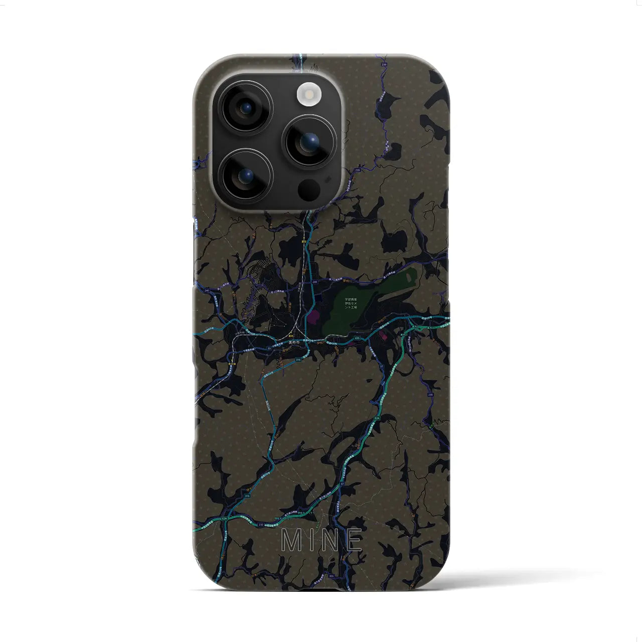 【美祢(山口県)】地図柄iPhoneケース(バックカバータイプ)