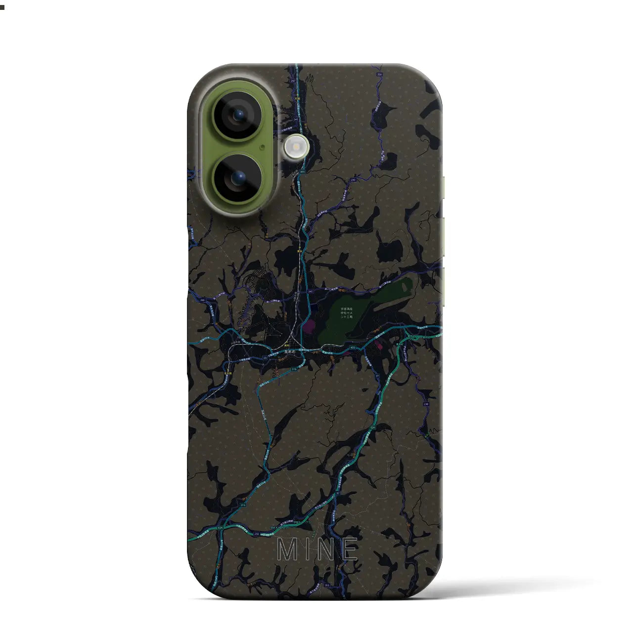 【美祢(山口県)】地図柄iPhoneケース(バックカバータイプ)