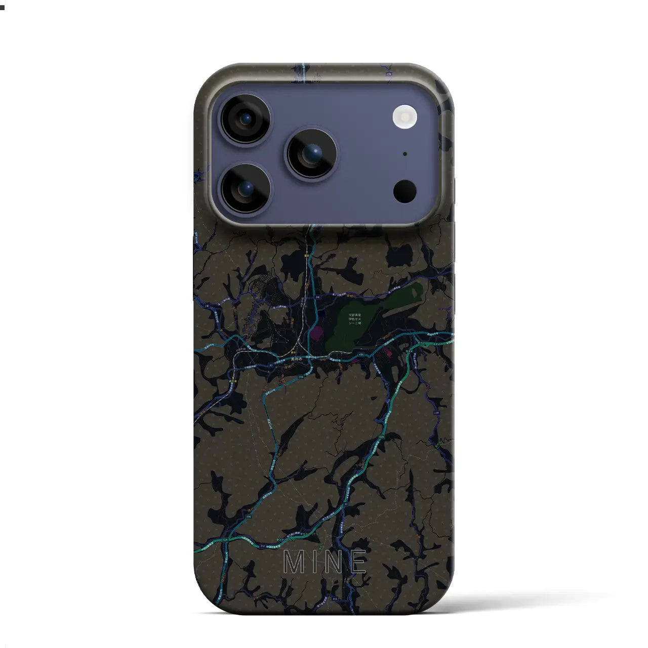 【美祢(山口県)】地図柄iPhoneケース(バックカバータイプ)