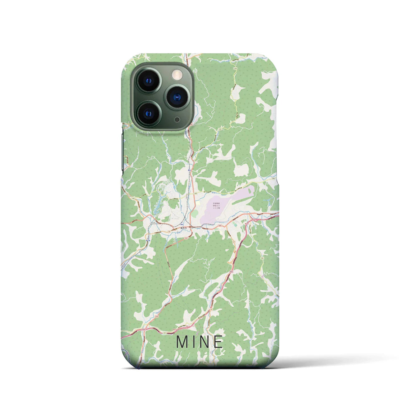 【美祢(山口県)】地図柄iPhoneケース(バックカバータイプ)